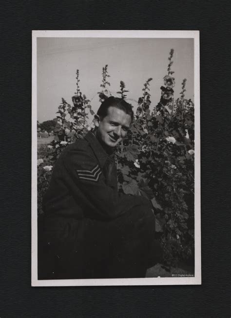 Sergeant Albert Frederick Nye By Flowerbed · Ibcc Digital Archive