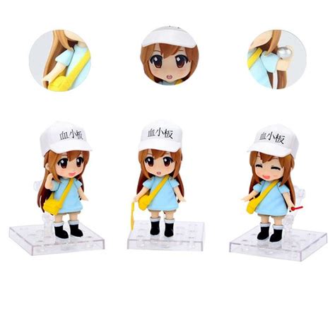 Anime Cells At Work Platelet Hataraku Saibou Flag Ver Pvc Action Figure Model Yuanbao Mini