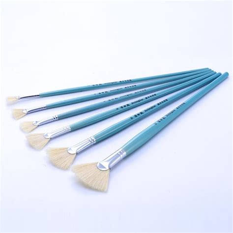 6pcsset Bristle Painting Brushes For Opaque Watercolour Painting In