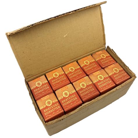 Original Wwii Dutch Complete Box With 50 Cigarette Packages Amateur Sigaretten