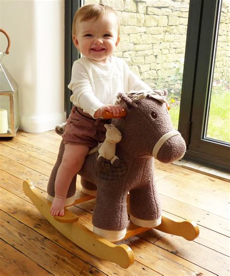 Bobble Is A Brown Infant Rocking Horse For Boys And Girls With