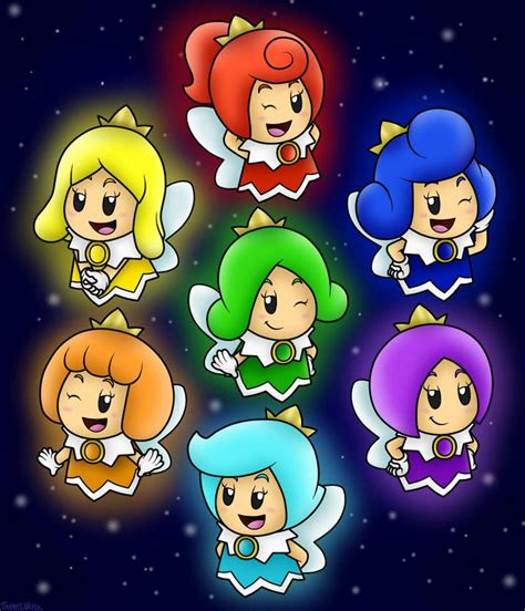 The Cute Sprixies Princesses By Superlakitu On Deviantart Super Mario Art Super Mario 3d