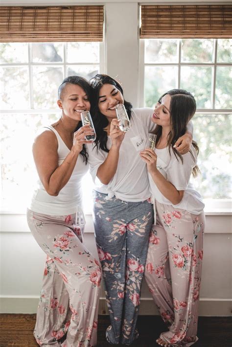 Bridesmaid Tbridesmaid Pajamasfloral Bridesmaid Etsy Bridal Party Getting Ready Bridal