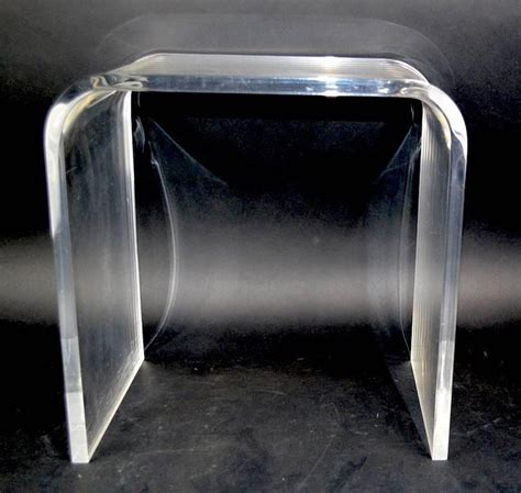 Pair Of Lucite Waterfall Side Tables For Sale At 1stdibs