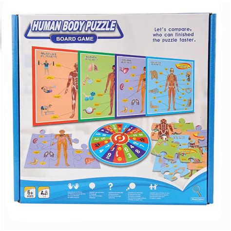 Human Body Puzzle Board Game Structure Games High Quality Paper