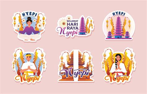 Hari Raya Nyepi Sticker 4552899 Vector Art At Vecteezy