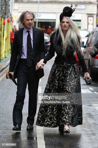 Ivor Braka And Kristen Mcmenamy Arrive At St Brides Church For The