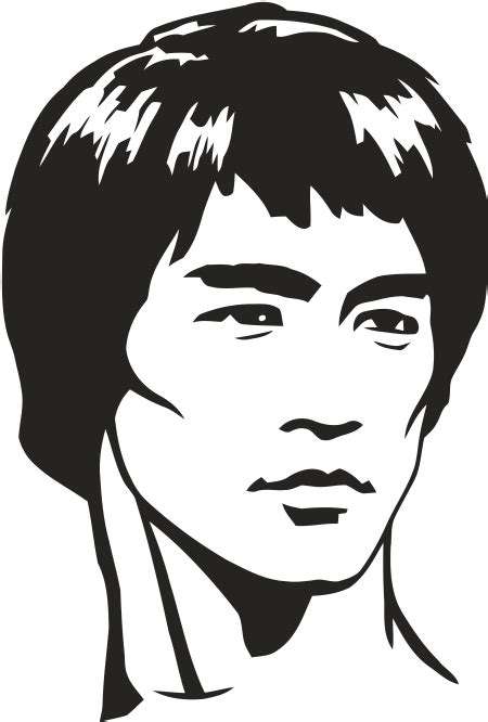 Download Bruce Lee Iconic Stencil Art