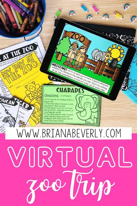 The Virtual Zoo Trip With Text Overlay That Says Virtual Zoo Trip