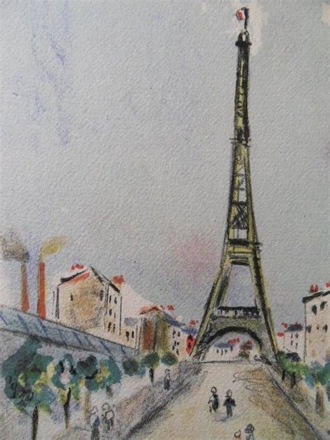 Maurice Utrillo The Eiffel Tower Original Signed Lithograph 197