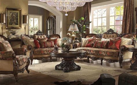 Luxury Chenille Gold Champagne Sofa Set 3pcs Traditional Homey Design