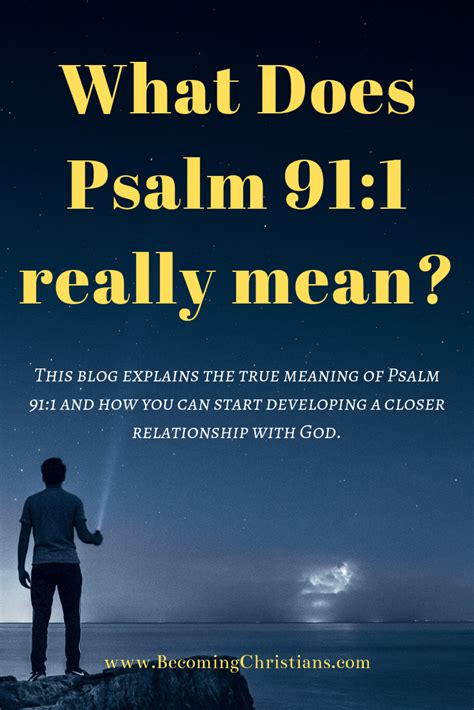To sing of or celebrate in psalms. What does it mean to dwell in the secret place of the Most ...