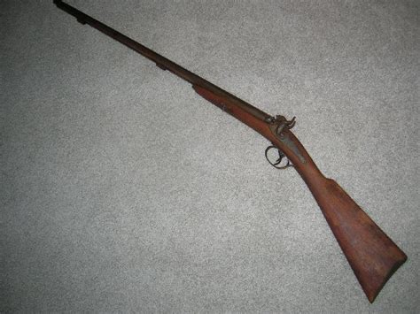 Antique Black Powder Double Barrel Shotgun For Sale At