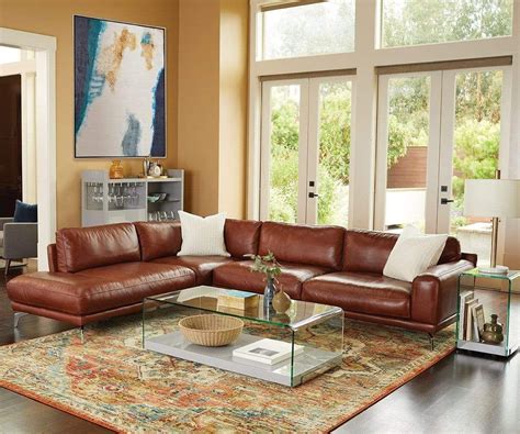 Brown Leather Couch Living Room Brown Leather Sofa Living Room