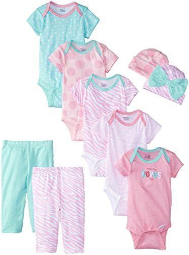 Gerber Baby Girls 9 Piece Playwear Bundle Cool Baby Clothes Baby