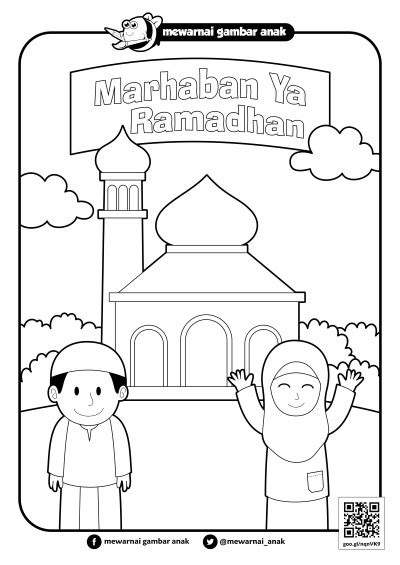 Contoh Gambar Gambar Mewarnai Anak Tk Tema Ramadhan Kataucap