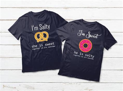 Matching Couples Shirts Salty And Sweet Funny T Matchizz