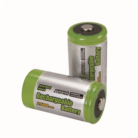 Pack of 2 High Capacity NiMH Rechargeable C Batteries