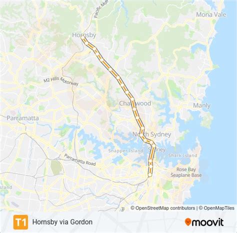 T1 Route Schedules Stops And Maps Hornsby Via Gordon Updated