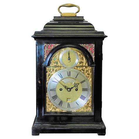 george ii bracket clock by thomas wagstaffe london ebonised bell top case surmounted by a