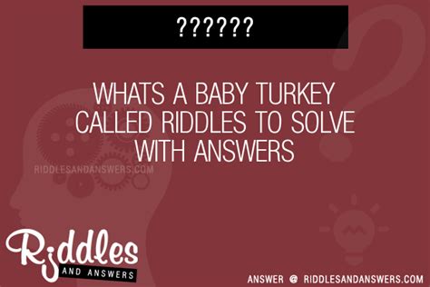 30 Whats A Baby Turkey Called Riddles With Answers To Solve Puzzles