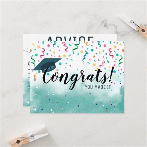 Congratulation You Made It Advice For The Graduate Card Zazzle