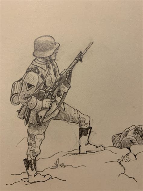 Soldier Sketch Rdrawing