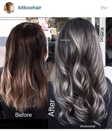 Gunmetal Grey Hair Grey Hair Color Brown Hair With Silver