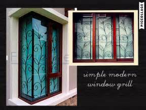 Window grill designs used to be installed for safety purposes only where home owners weren't considering style or design. love the simple n modern design of this window grill ...