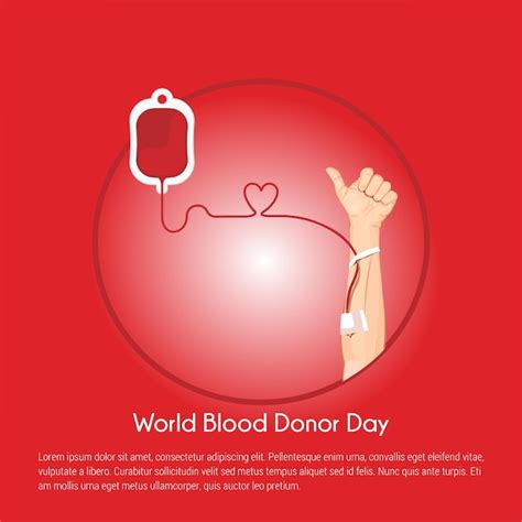 Premium Vector World Blood Donor Day Vector Illustration