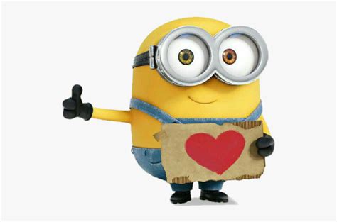 Minions Cutelove Minion Heart Hd Png Download Transparent Png