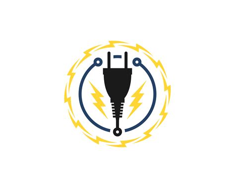 Circular Lightning With Circuit Technology With Plug Inside Vector Art At Vecteezy