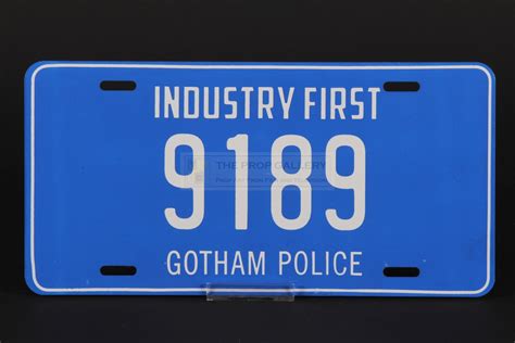 The Prop Gallery Gotham Police Licence Plate