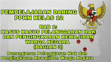 Kasus Kasus Pelanggaran Hak Dan Pengingkaran Kewajiban Warga Negara