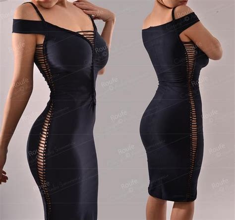 Fitted Cotton Strappy Dress Braided Midi Bodycon Evening Etsy