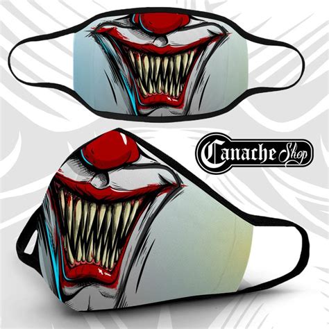 Evil Clown Face Mask From Canacheshop In 2021 Clown Faces Evil