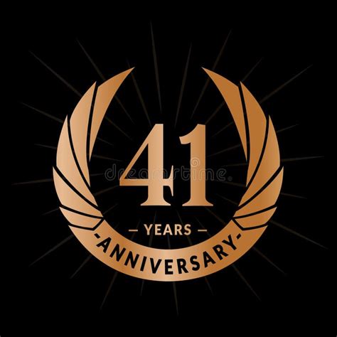 41 Years Anniversary Design Template Elegant Anniversary Logo Design