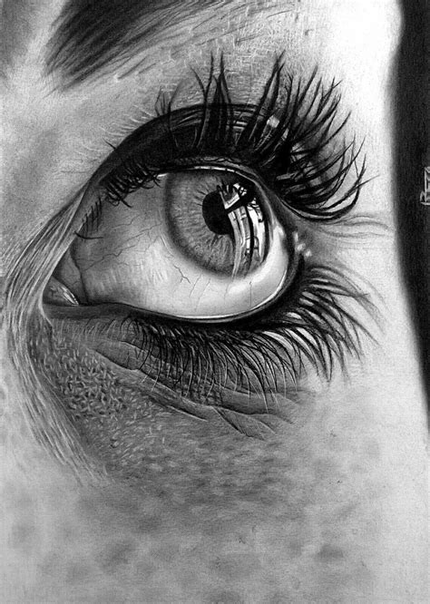 The Eye Charcoal And Colored Pencil On Paper Eye Drawing Eyeball