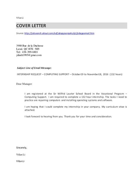 Cover Letter English