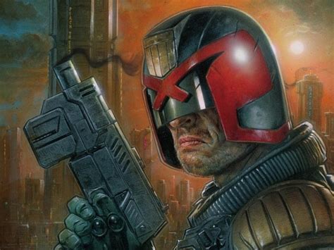 Dredd Sci Fi Action Superhero Warrior Fantasy Sci Fi Comics Judge Fighting Crime
