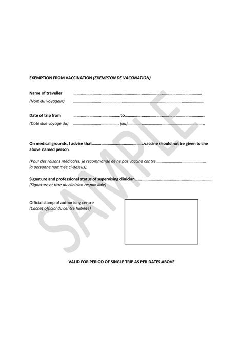 This certificate must be signed in the hand of the clinician, who shall be a medical practitioner or other authorized health worker, supervising the administration of the vaccine or prophylaxis. 16 Exemption Letter Template Samples - Letter Templates