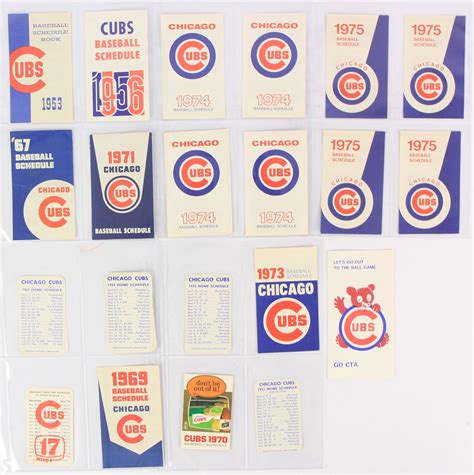 Lot Detail 1953 2019 Chicago Cubs Pocket Schedule Collection Lot Of 89