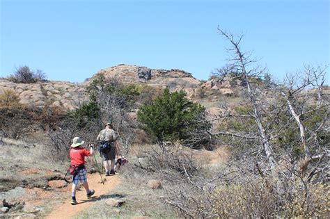 Hiking With A Dog At Wichita Mountains Wildlife Refuge Oklahoma Two