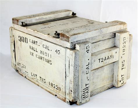 Vintage 1953 Wooden Ammunition Crate Wood Shipping Crate