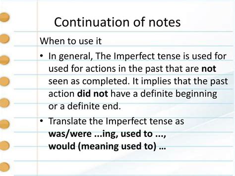 Ppt Imperfect Past Tense Verbs Powerpoint Presentation Free Download