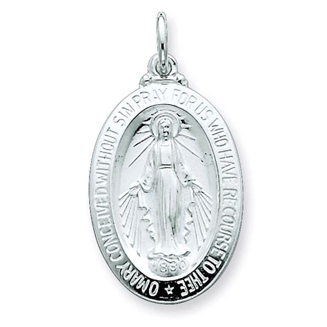 Miraculous Medal Sterling Silver Homebello