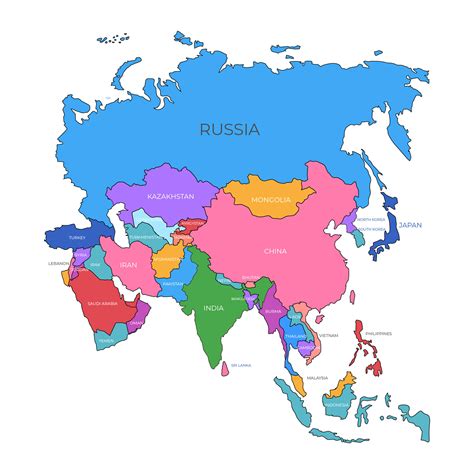 Top 177 Imagenes Del Mapa De Asia Con Sus Paises Y Capitales