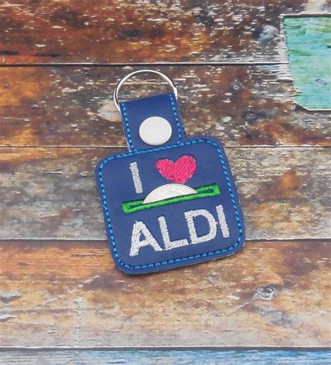 I 3 Aldi Quarter Holder Keychain by 6gEmbroidery on Etsy