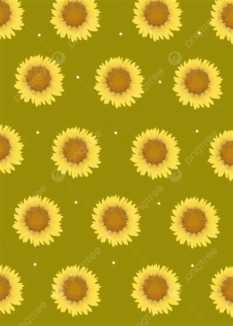 Sunflower Seamless Pattern Wallpaper Background Wallpaper Image For