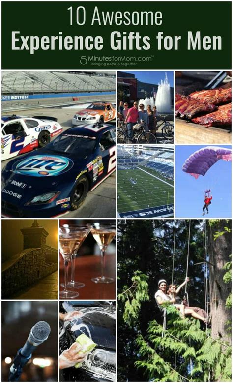 Choose from experience gifts like race car driving, flight lessons, spa packages, city tours, and more. 10 Awesome Experience Gifts for Men - Plus $50 ...